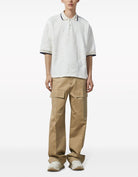 9569 GUCCI BEIGE COTTON CARGO PANTS.