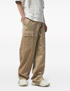 9569 GUCCI BEIGE COTTON CARGO PANTS.