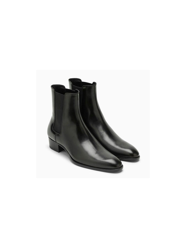 2022 SAINT LAURENT  BROWN LEATHER CHELSEA WYATT BOOTS