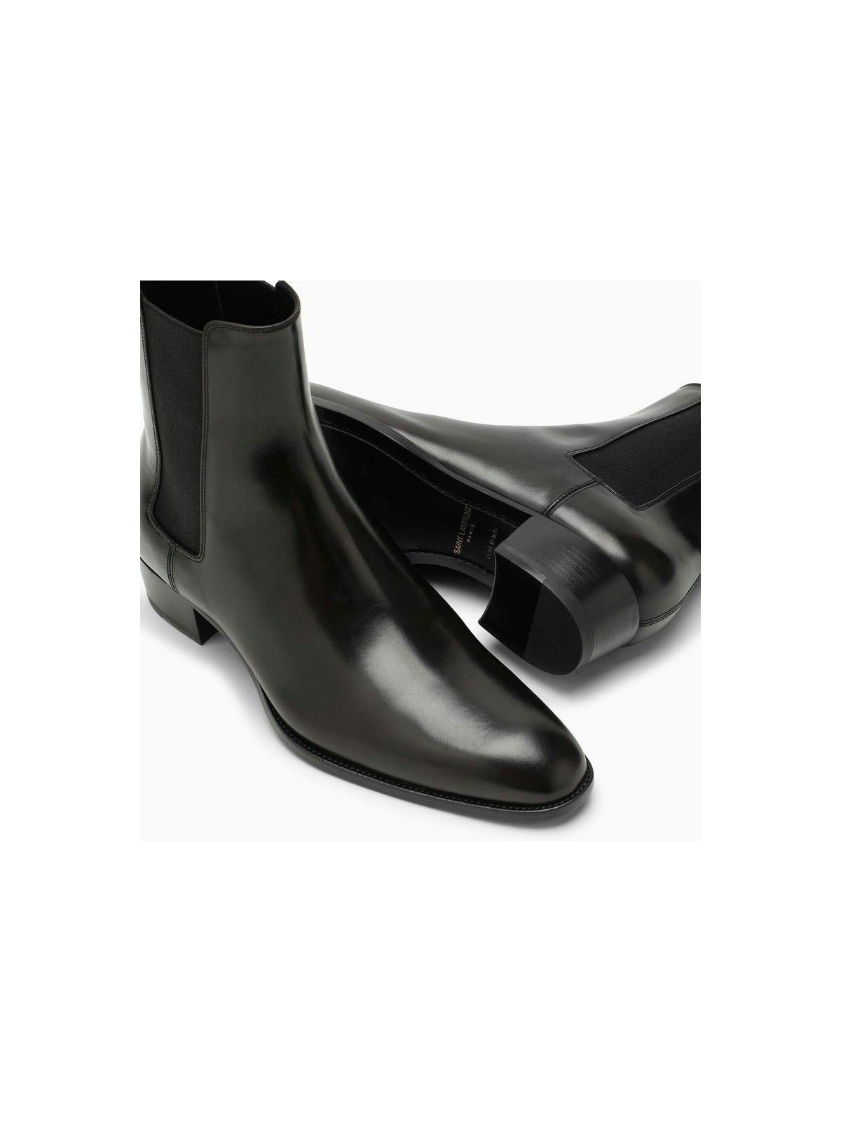 2022 SAINT LAURENT  BROWN LEATHER CHELSEA WYATT BOOTS