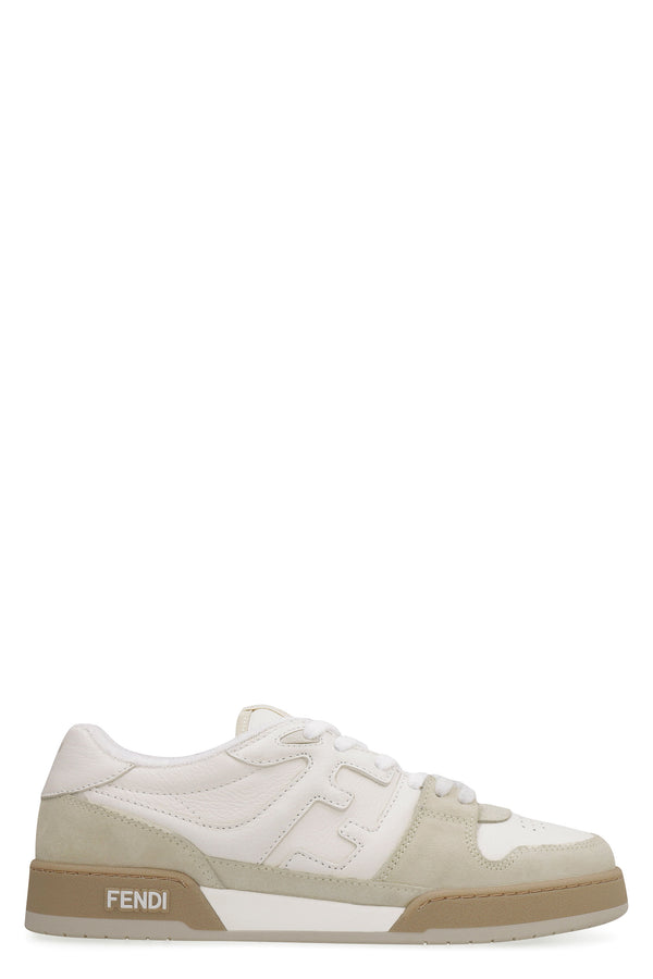 Fendi Sneakers Match Leather Beige Ice White