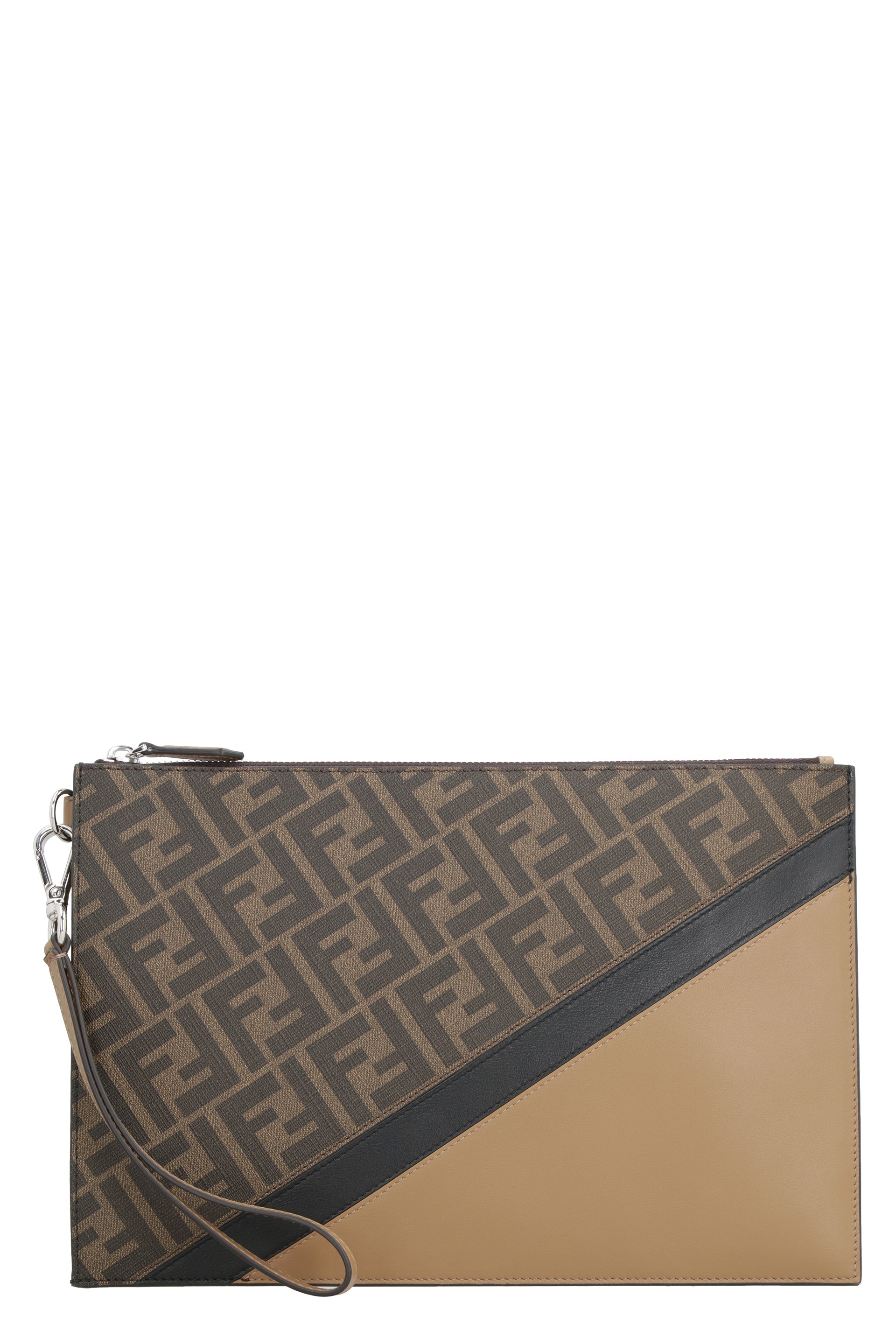 F1EGA FENDI CANVAS FLAT CLUTCH