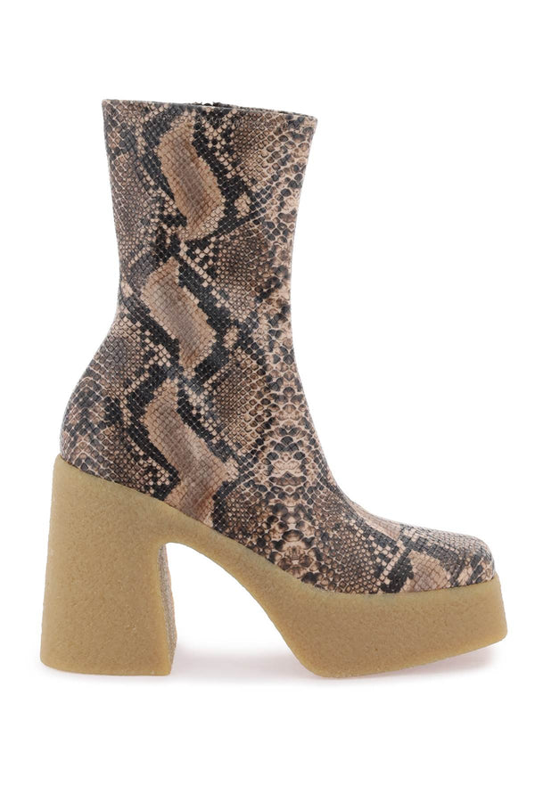 2007 STELLA MCCARTNEY  SKYLA WEDGE ANKLE BOOTS IN ALTER PYTHON
