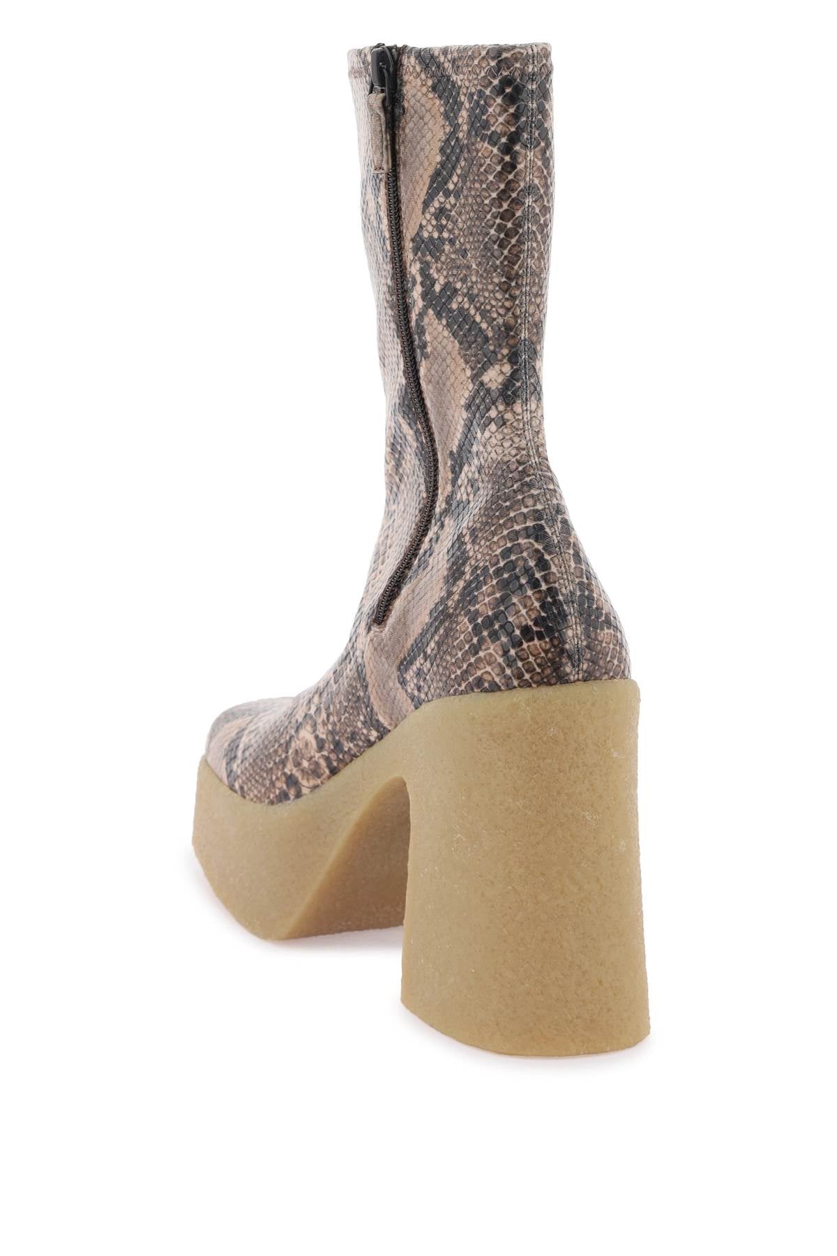 2007 STELLA MCCARTNEY  SKYLA WEDGE ANKLE BOOTS IN ALTER PYTHON