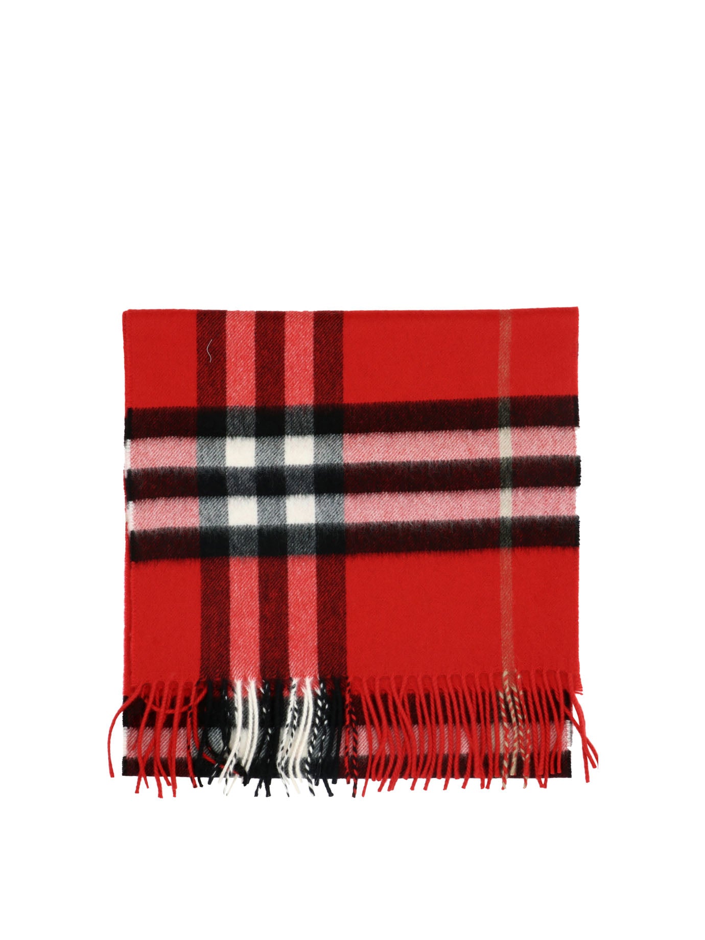 Red BURBERRY "GIANT CHECK"SCARF