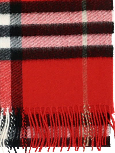 Red BURBERRY "GIANT CHECK"SCARF