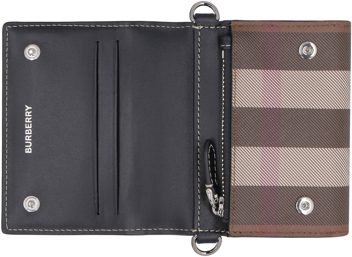A8900 BURBERRY CHECKED WALLET WITH SHOULDER STRAP