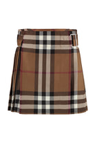 A9011 BURBERRY CHECK PATTERN WOOL SKIRT