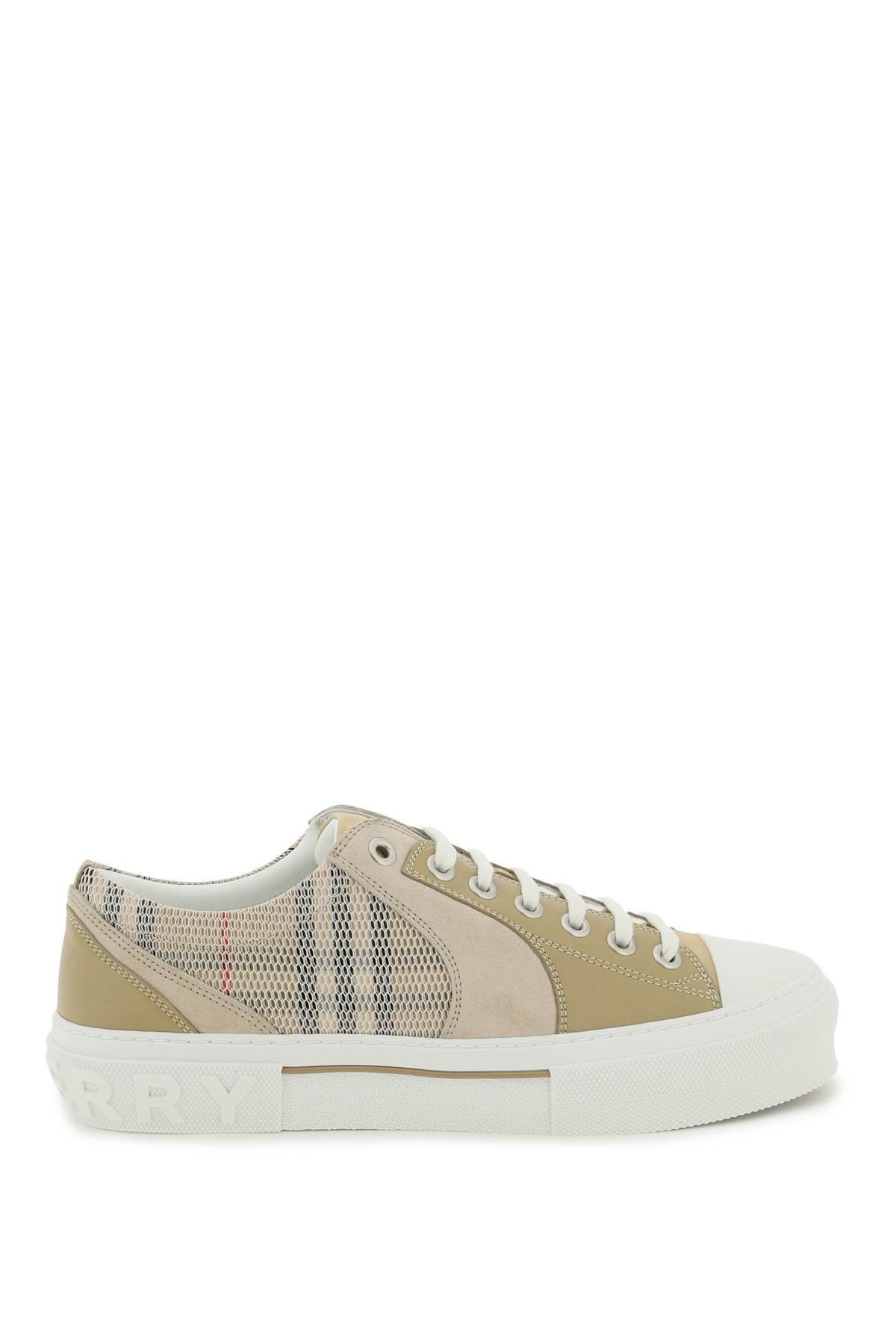 Burberry vintage check deals and leather sneakers