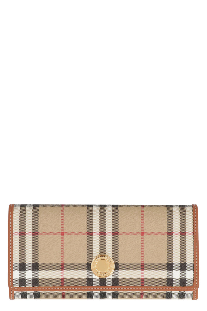 Burberry Check Leather Continental Wallet