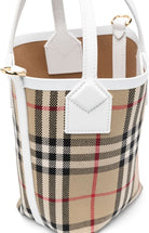 A1464 BURBERRY CHECK MOTIF MINI BUCKET BAG