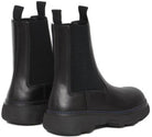 A1189 BURBERRY ELASTICATED PANEL LEATHER CHELSEA BOOTS.