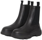 A1189 BURBERRY ELASTICATED PANEL LEATHER CHELSEA BOOTS.