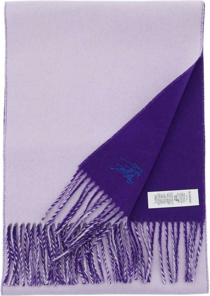 Burberry Equestrian Knight cashmere scarf - Purple