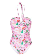 393 GANNI RECYCLED PRINTED V STIRNG SWIMSUIT