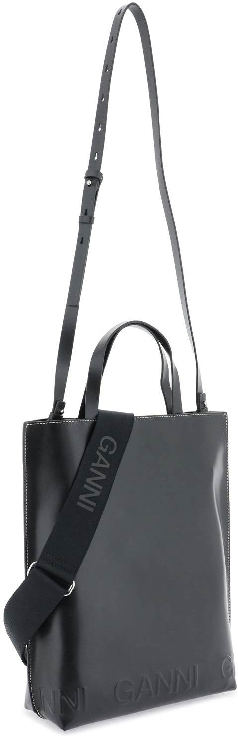 ganni leather tote