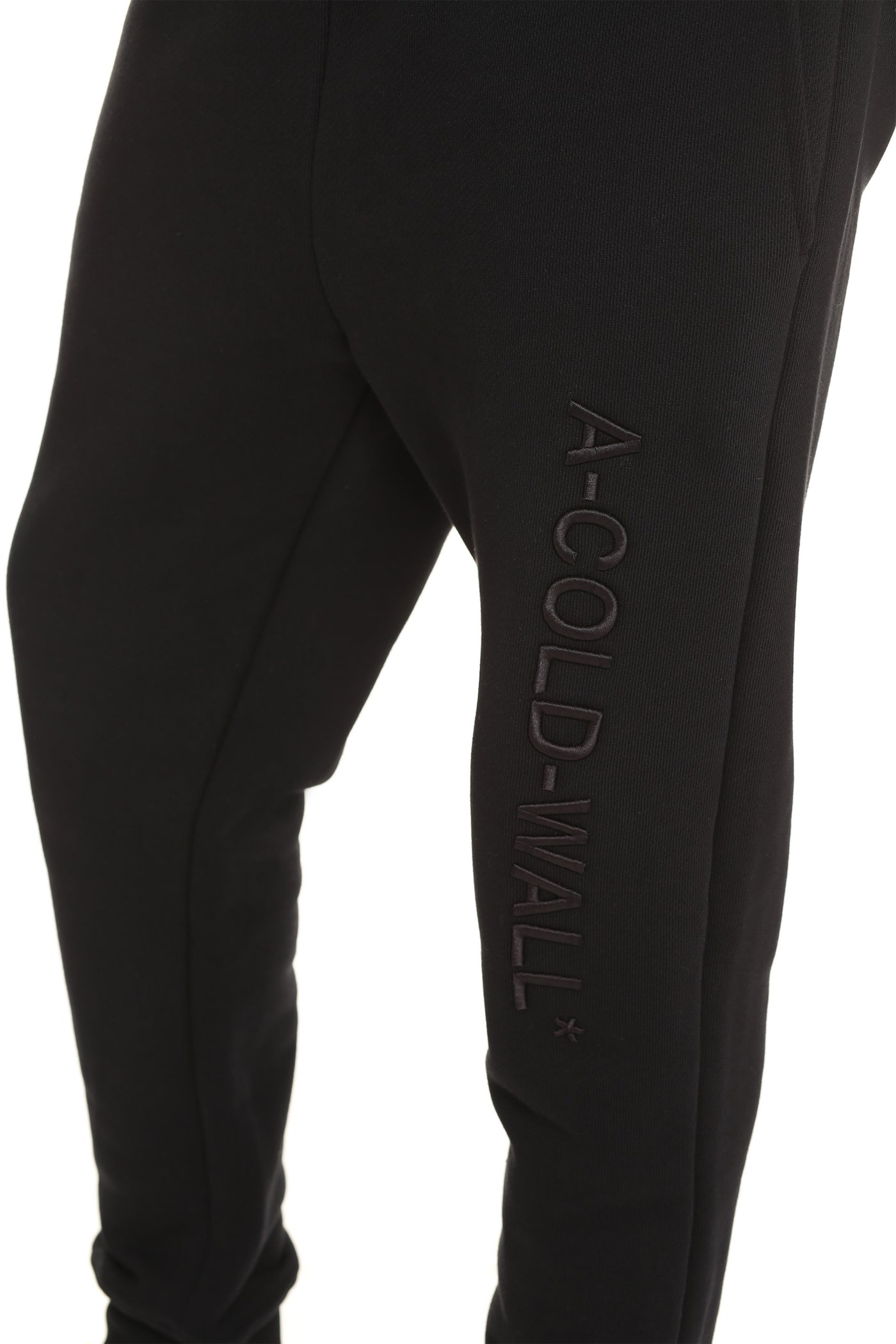 BLACK A-COLD-WALL STRETCH COTTON TRACK-PANTS