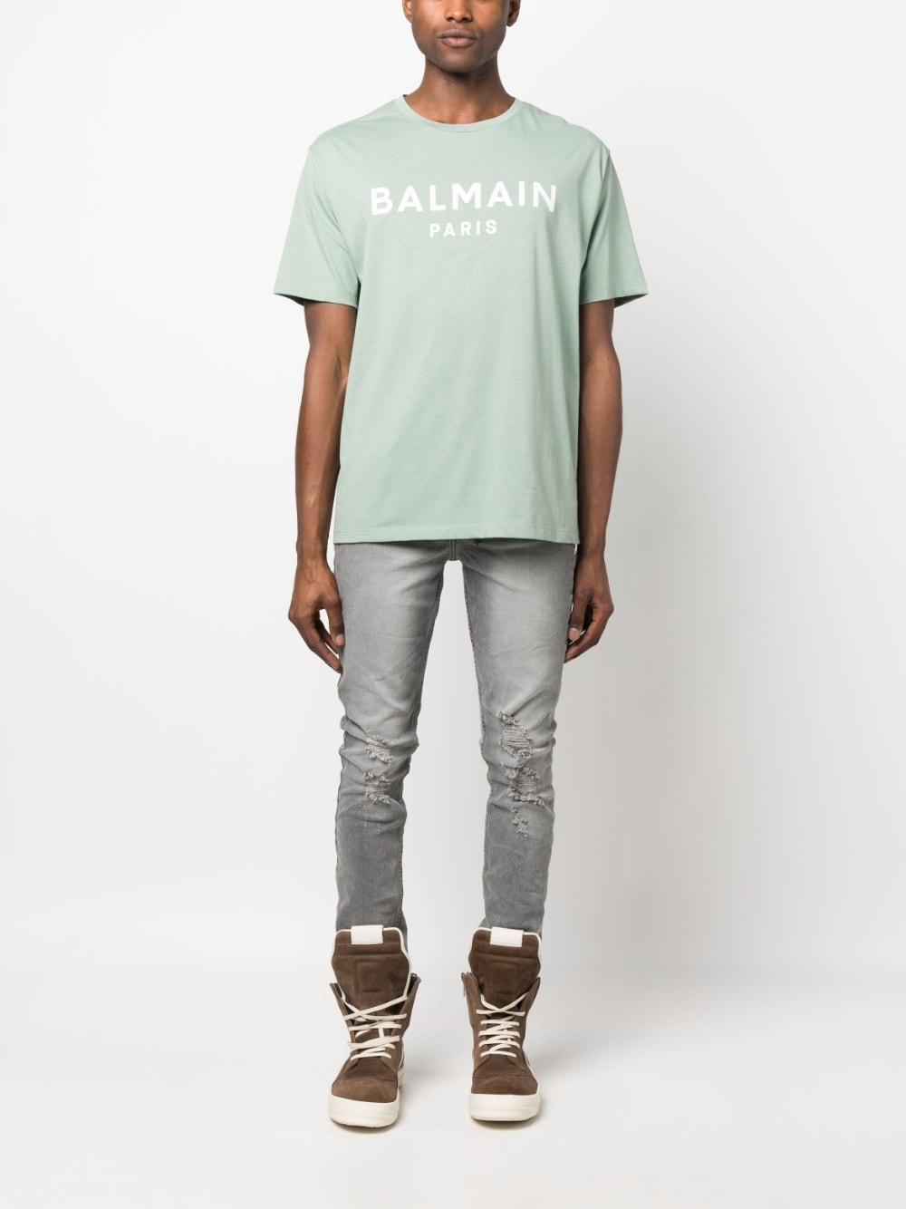 UES BALMAIN BALMAIN PRINTED T-SHIRT - STRAIGHT