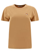 Beige MAISON KITSUNÉ "FOX HEAD" T-SHIRT