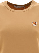 Beige MAISON KITSUNÉ "FOX HEAD" T-SHIRT