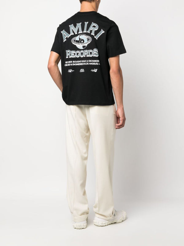 Men's Amiri Global Records T-Shirt T-Shirt in Black | Size XL | AW23MJG003