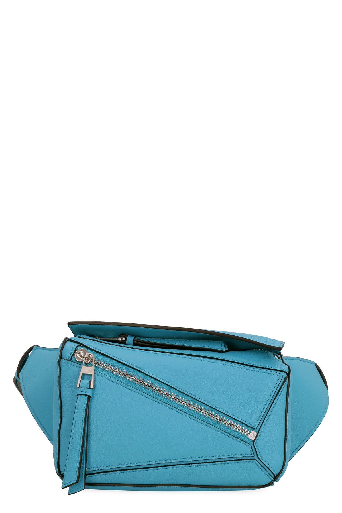 Puzzle Small Leather Belt Bag in Green - Loewe