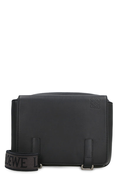 XS Leather Messenger Bag in Black - Loewe