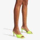 NEON APPLE GREEN JIMMY CHOO BASIL MULE 75