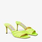 NEON APPLE GREEN JIMMY CHOO BASIL MULE 75