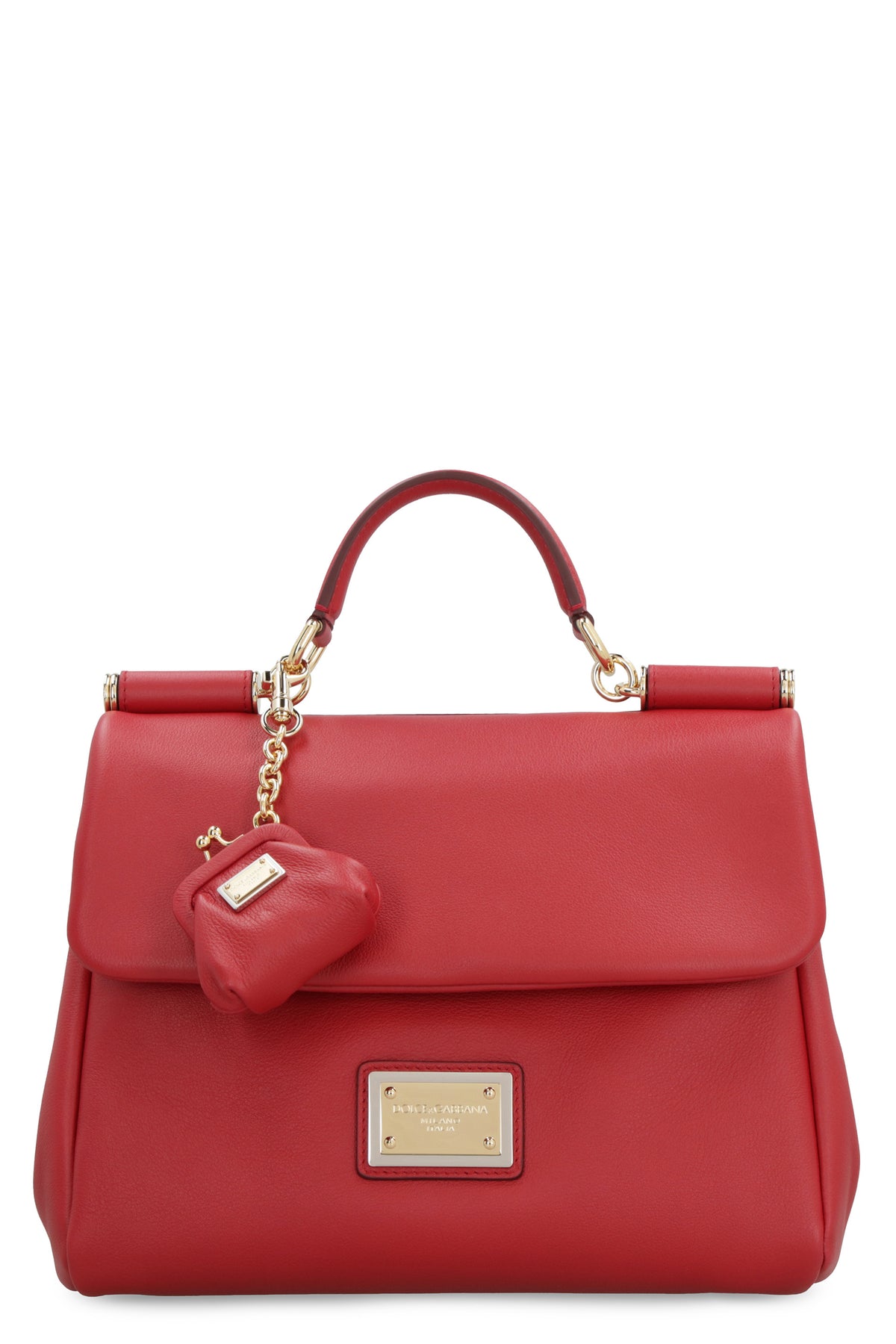 Dolce & Gabbana Leather Bag MISS SICILY Mini Green Red