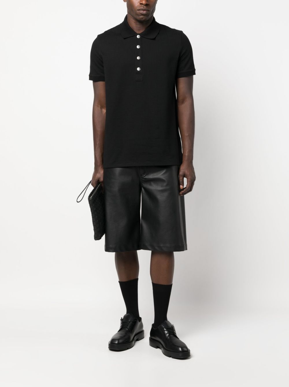 Cotton Polo Shirt in Black - Burberry