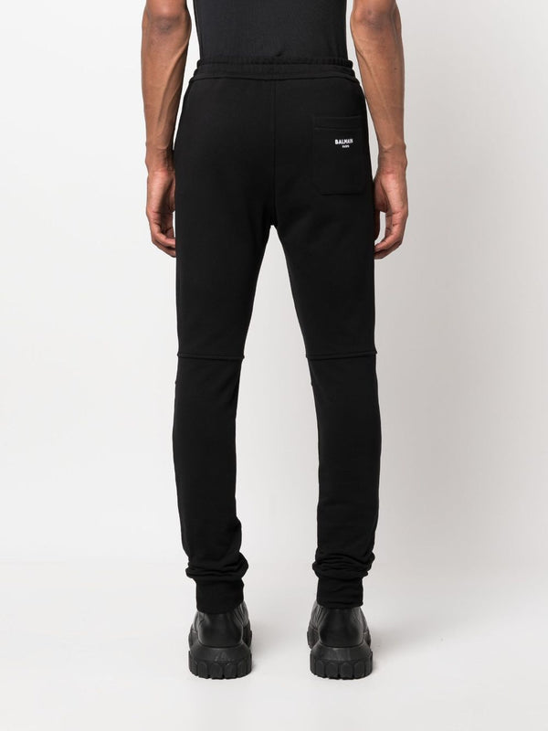 RIBBED BALMAIN FLOCK SWEATPANTS