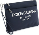 8C653 DOLCE & GABBANA  NYLON POUCH WITH RUBBERIZED LOGO