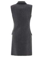 Grey GIVENCHY WOOL TUXEDO DRESS