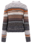 Grey CHLOÉ STRIPED PULLOVER