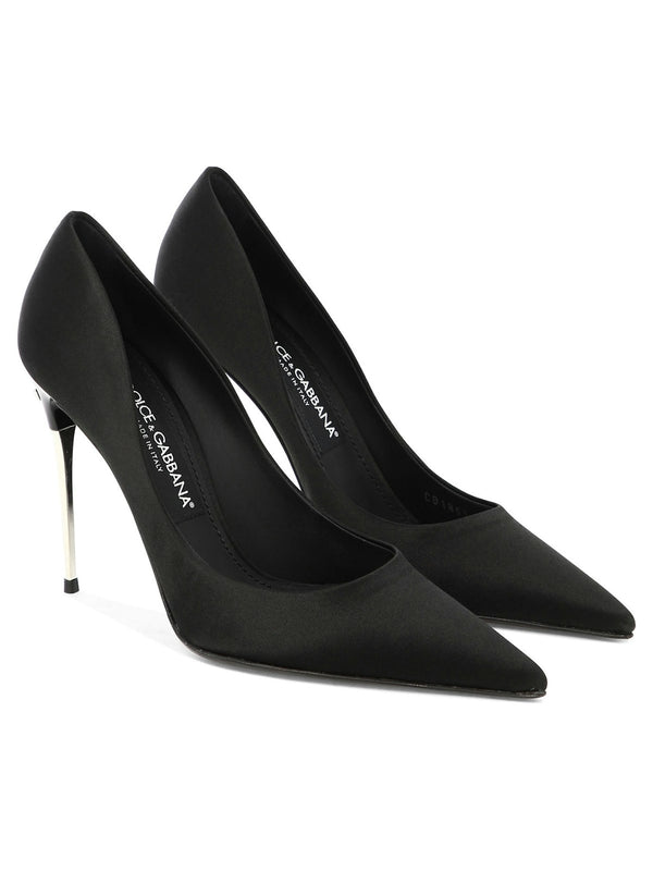 Black DOLCE & GABBANA SATIN PUMPS