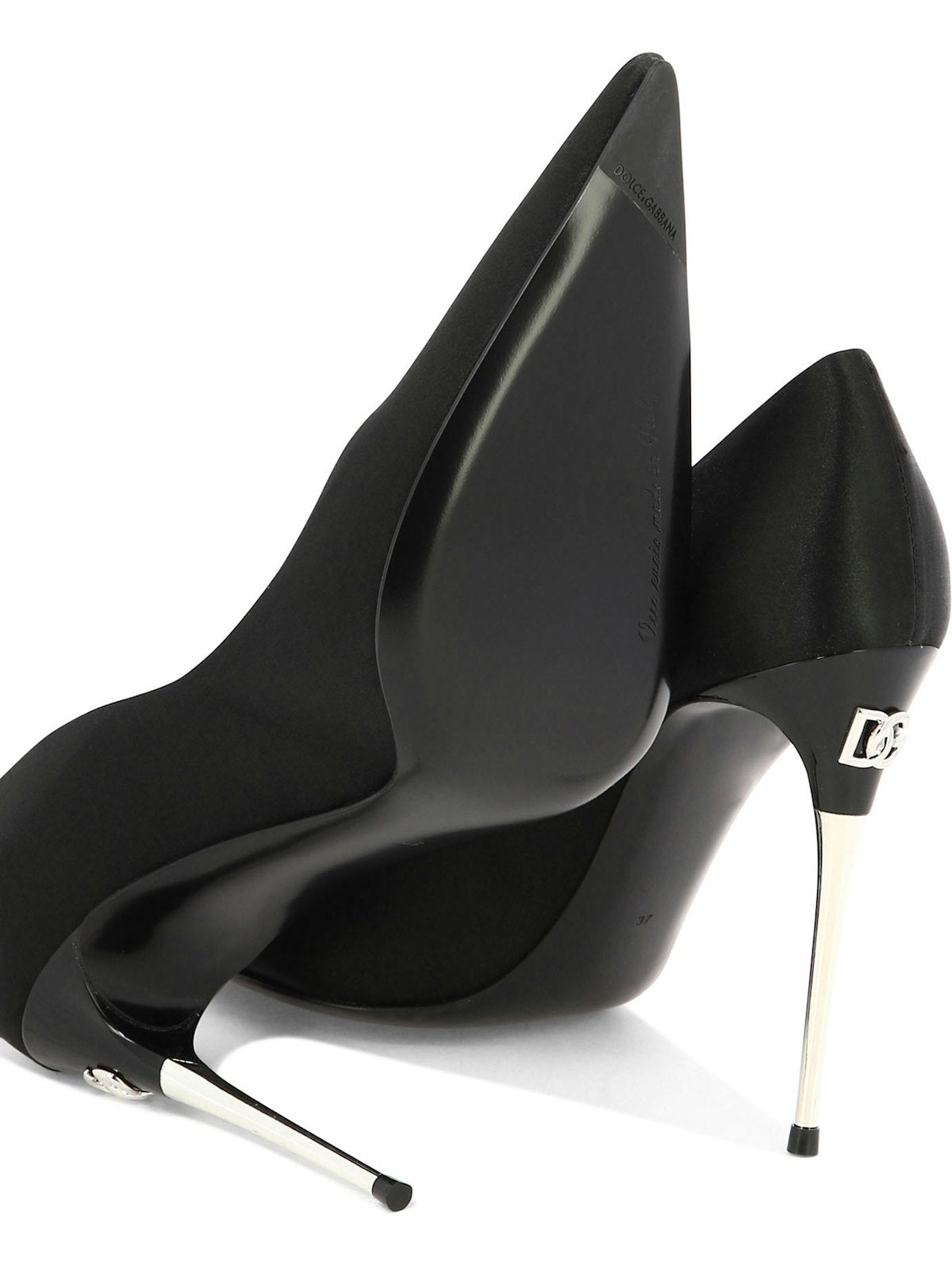 Black DOLCE & GABBANA SATIN PUMPS