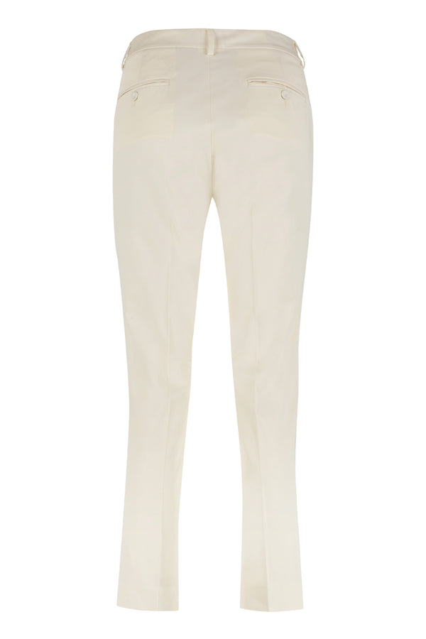 024 WEEKEND MAX MARA STRETCH COTTON STOVEPIPE TROUSERS