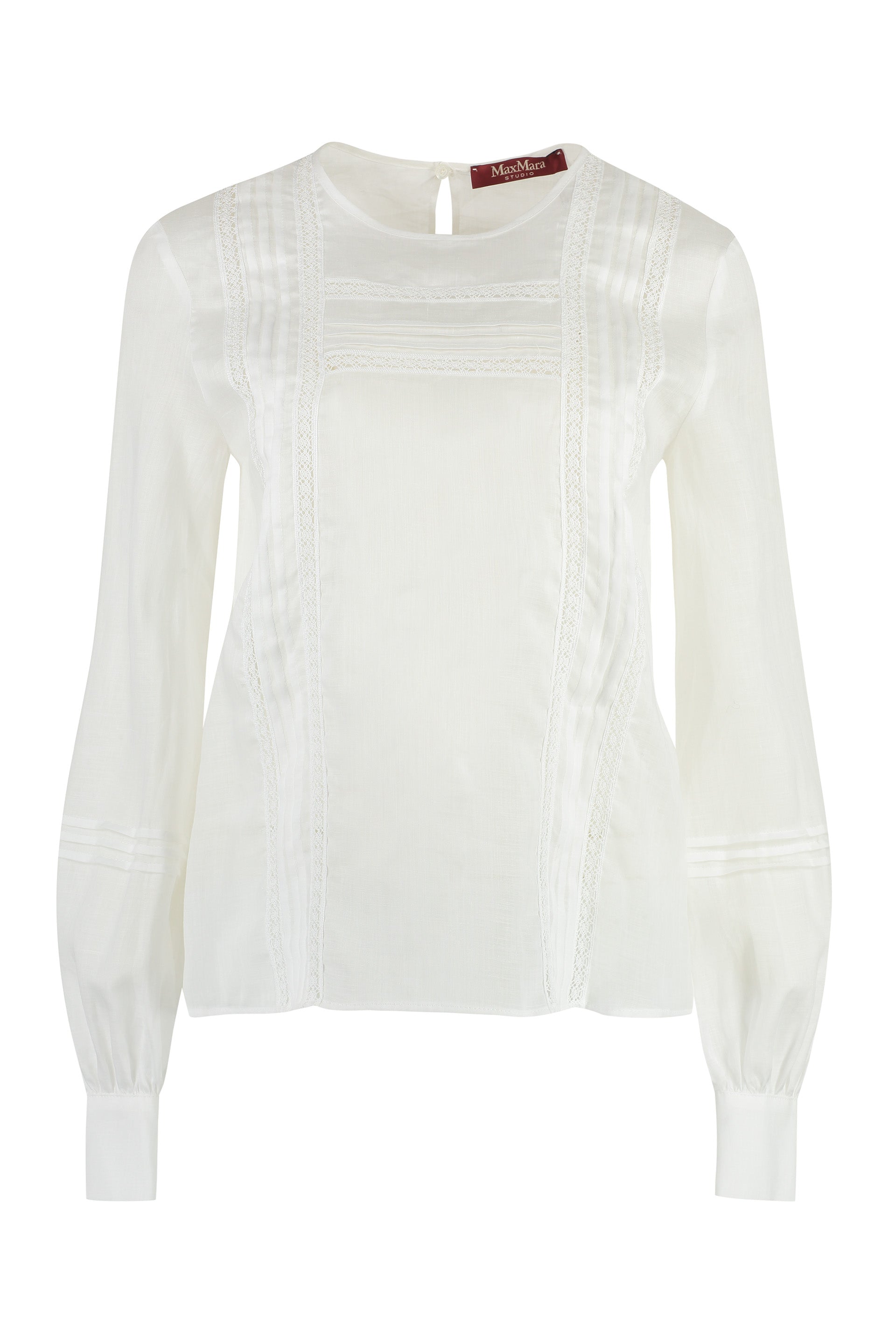 031 MAX MARA STUDIO CERVO RAMIE BLOUSE