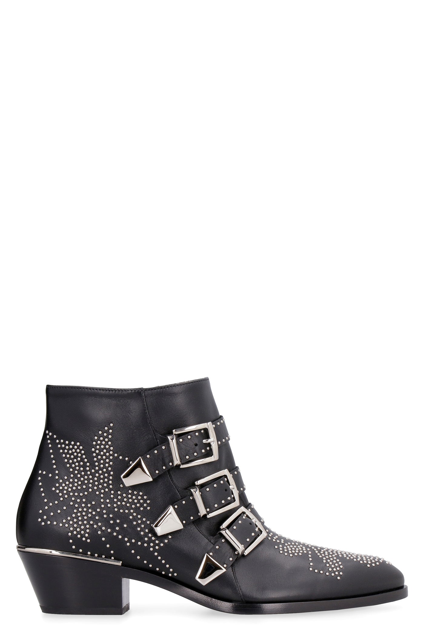 0ZZ CHLOE SUSAN STUDDED LEATHER ANKLE BOOTS