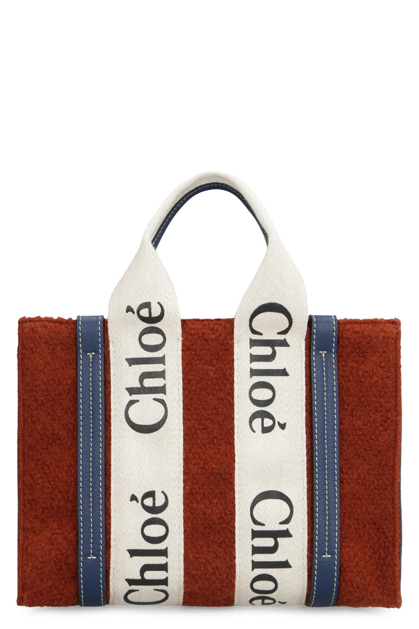 chloe woody wool tote