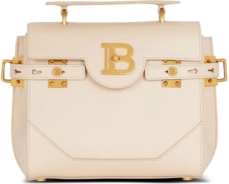 Balmain Cream White Leather B Buzz 23 Bag | LOZURI