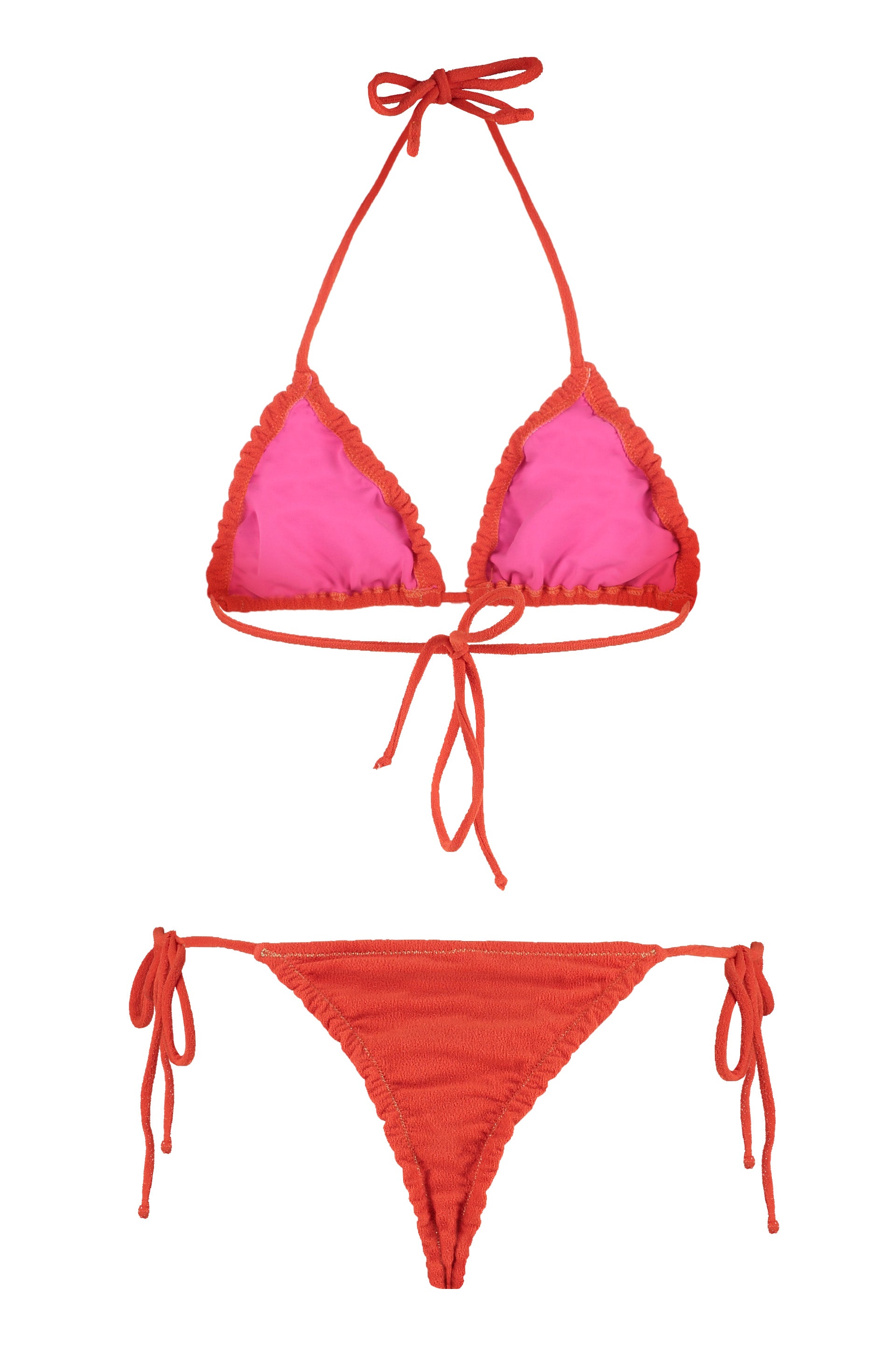 ORANGE TERRY REINA OLGA CONCETTA TRIANGLE BRA BIKINI