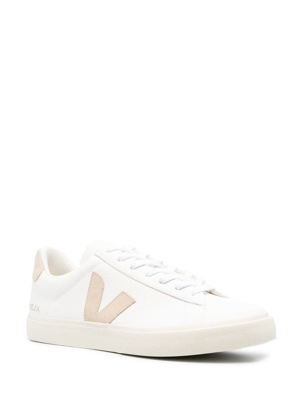 White VEJA VEJA CAMPO LOW-TOP LACE-UP SNEAKERS