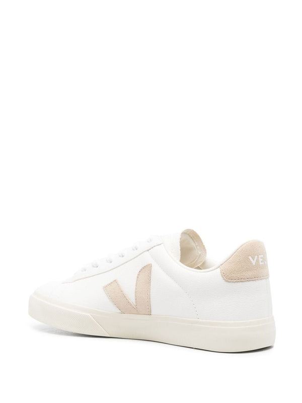 White VEJA VEJA CAMPO LOW-TOP LACE-UP SNEAKERS