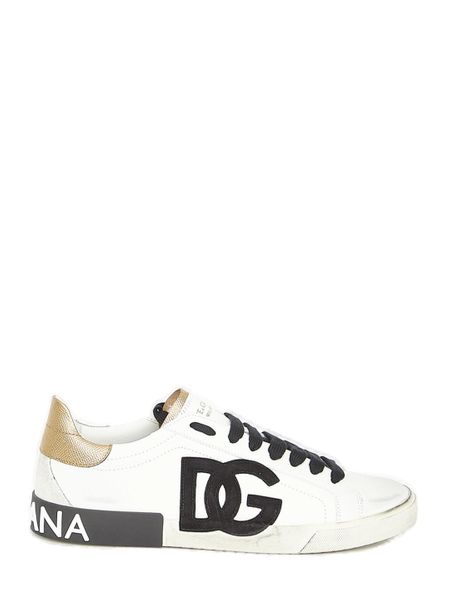 Dolce & gabbana portofino leather clearance sneaker