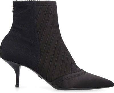 8B956 DOLCE & GABBANA FABRIC ANKLE BOOTS