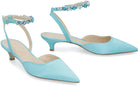 051 PAROSH EMBELLISHED SATIN SLINGBACK PUMPS