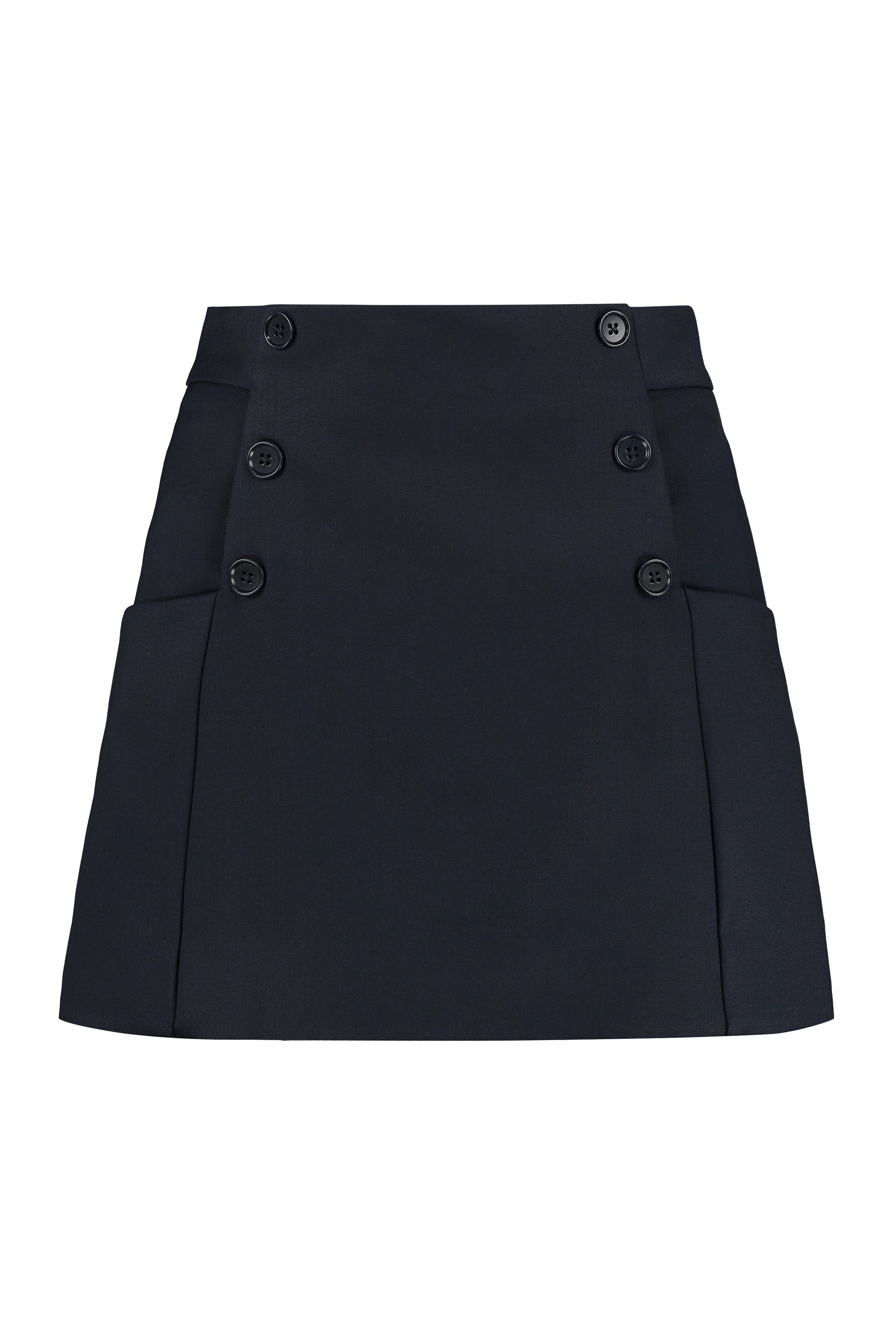 012 PAROSH LILIUXY WOOL MINI SKIRT