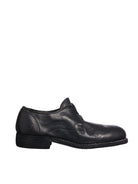 Black GUIDI SCARPA DERBY IN PELLE